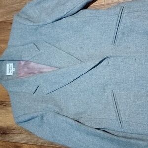 Carriage Court Women's Gray Wool blend Blazer Career Size 8